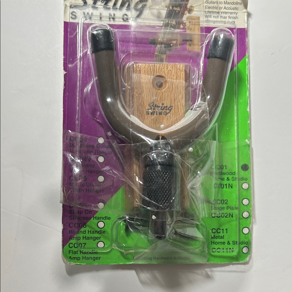 Black and Brown Wall Mount Guitar Hook